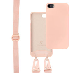 Coverzs Coque silicone à bande épaisse iPhone 7 / 8 / SE 2020 (rose)