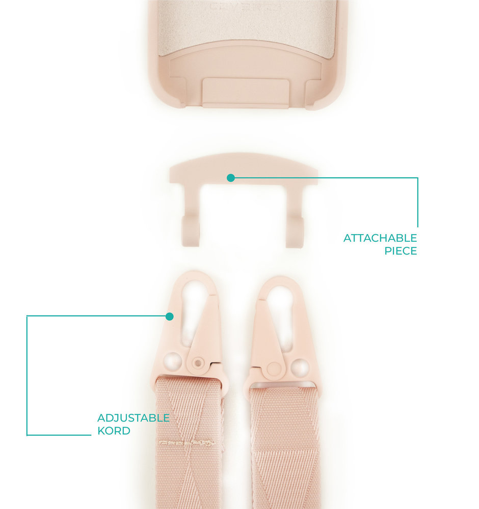 Coverzs Coverzs Coque silicone à bande épaisse iPhone 7 / 8 / SE 2020 (rose)