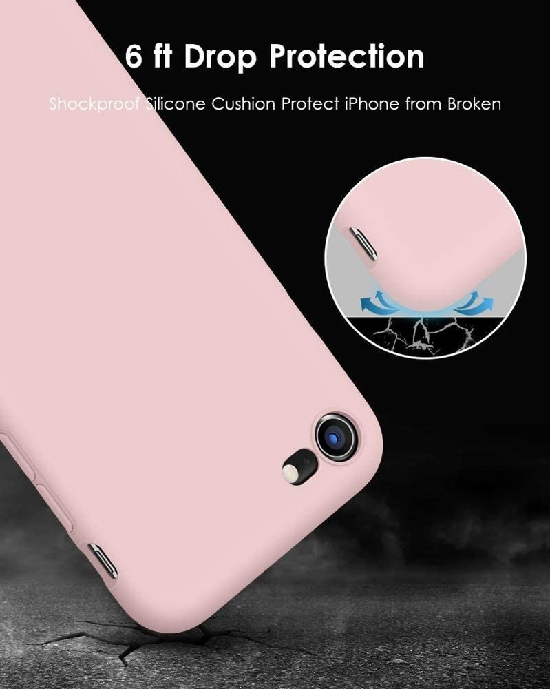 ShieldCase ShieldCase Coque silicone avec protection caméra iPhone SE 2020 (rose)