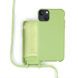 Coverzs Coque silicone avec cordon iPhone 13 (vert clair) Coverzs Coque silicone avec cordon iPhone 13 (vert clair)