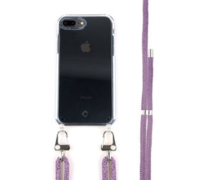 Coverzs Coque avec cordon iPhone 7/8 Plus (transparent/violet)