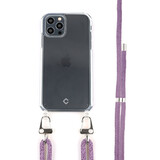 Coverzs Coque avec cordon iPhone 11 Pro Max (transparent/violet)
