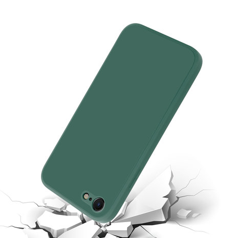 ShieldCase ShieldCase Coque silicone carrée iPhone SE 2022 (vert foncé)