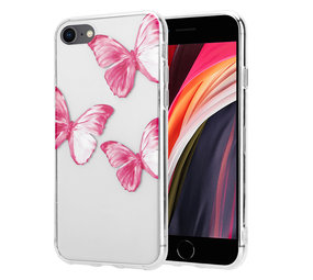ShieldCase Coque iPhone SE 2022 Pink Butterflies ShieldCase Coque iPhone SE 2022 Pink Butterflies
