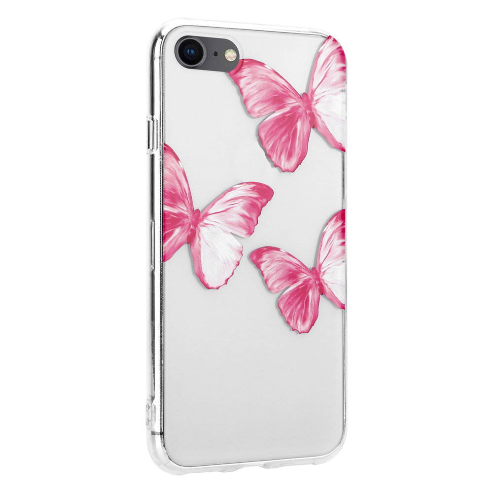 ShieldCase ShieldCase Coque iPhone SE 2022 Pink Butterflies ShieldCase ShieldCase Coque iPhone SE 2022 Pink Butterflies