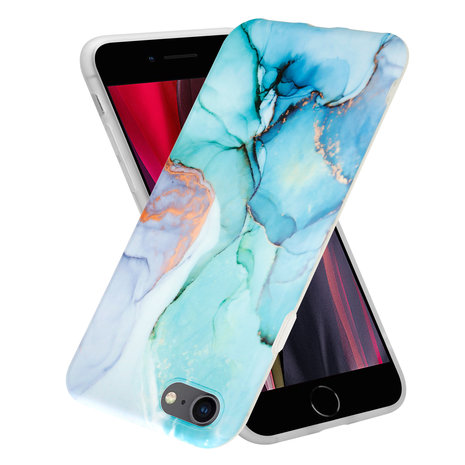 ShieldCase ShieldCase Coque avec protection caméra iPhone SE 2022 Ocean Blue Marbre ShieldCase ShieldCase Coque avec protection caméra iPhone SE 2022 Ocean Blue Marbre