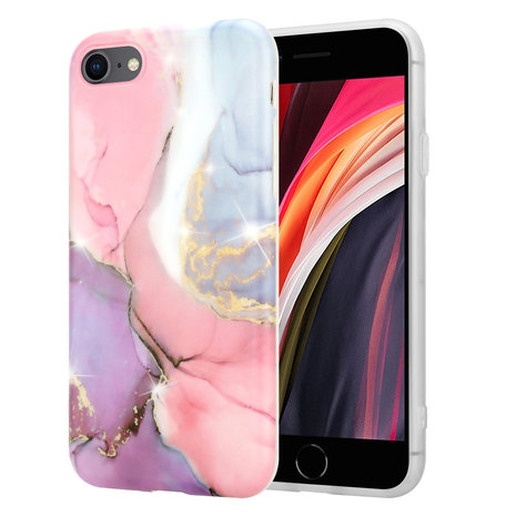 ShieldCase ShieldCase Coque iPhone SE 2022 Lovely Lila Marble ShieldCase ShieldCase Coque iPhone SE 2022 Lovely Lila Marble