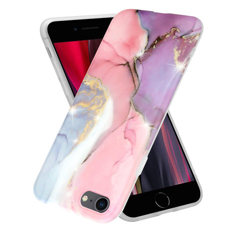 ShieldCase ShieldCase Coque iPhone SE 2022 Lovely Lila Marble ShieldCase ShieldCase Coque iPhone SE 2022 Lovely Lila Marble