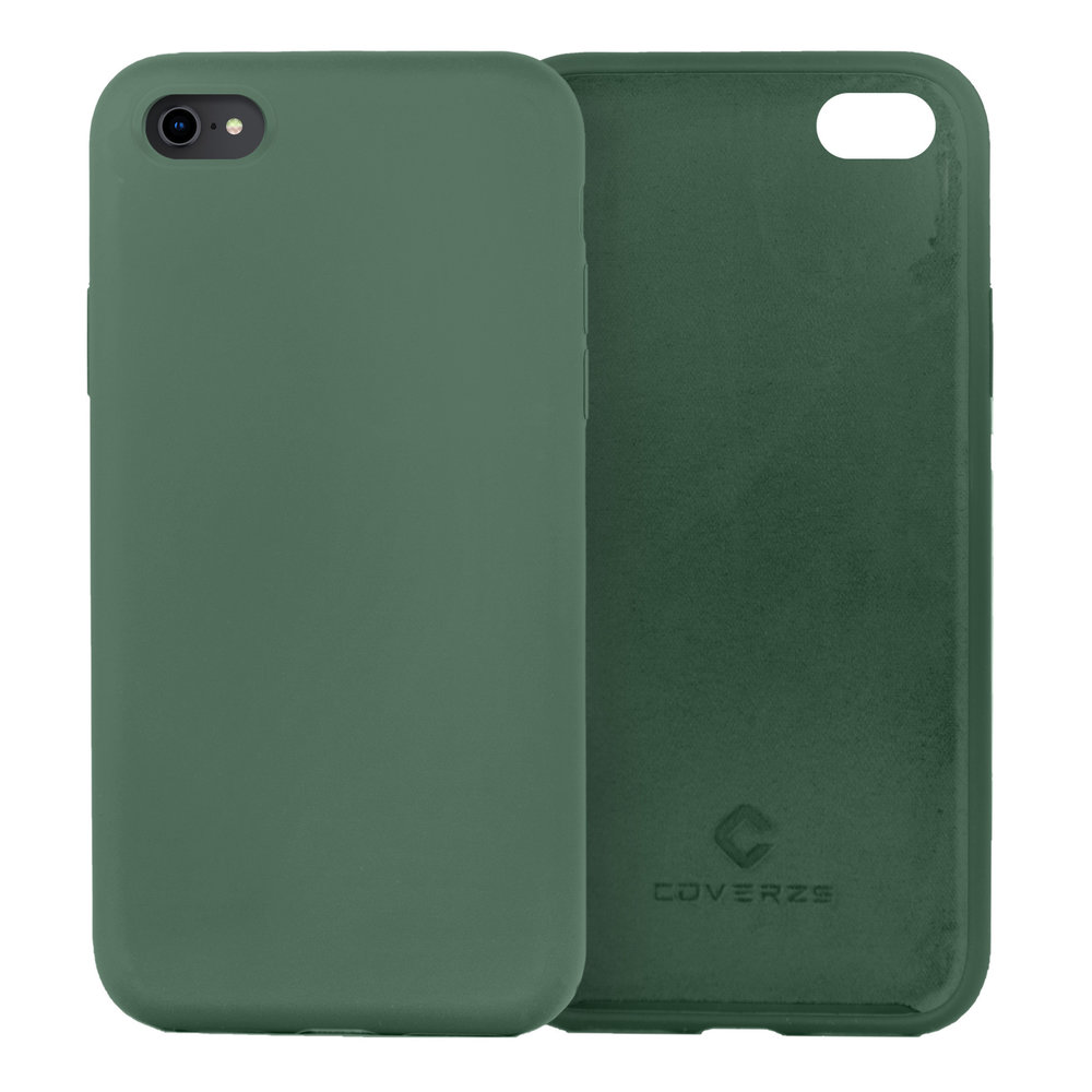 Coverzs Coverzs Coque silicone de luxe iPhone SE 2022 (vert pin)