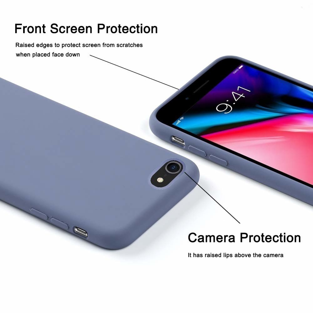 ShieldCase ShieldCase Coque silicone iPhone SE 2022 (gris lavande) ShieldCase ShieldCase Coque silicone iPhone SE 2022 (gris lavande)