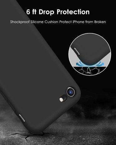 ShieldCase ShieldCase Coque silicone avec protection caméra iPhone SE 2022 (noir)