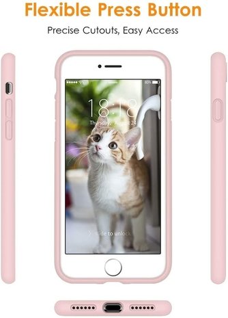 ShieldCase ShieldCase Coque silicone avec protection caméra iPhone SE 2022 (rose)