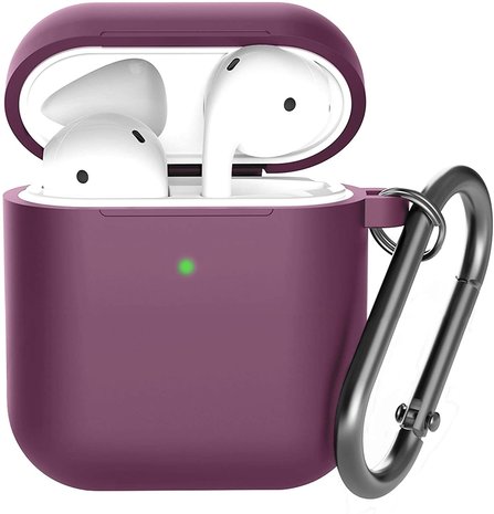 ShieldCase ShieldCase Étui silicone AirPods 2 (bourgogne)