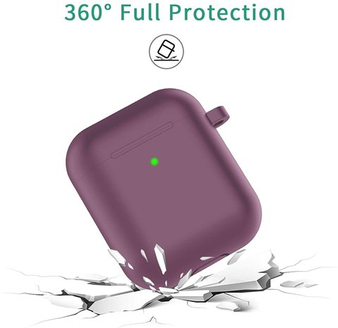ShieldCase ShieldCase Étui silicone AirPods 2 (bourgogne)