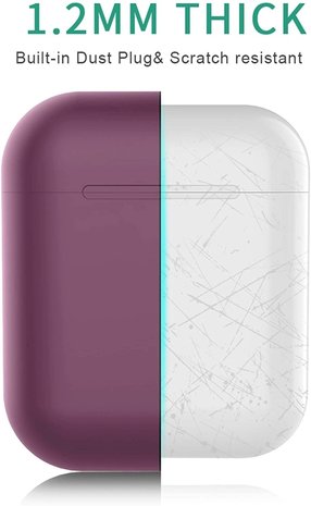 ShieldCase ShieldCase Étui silicone AirPods 2 (bourgogne)