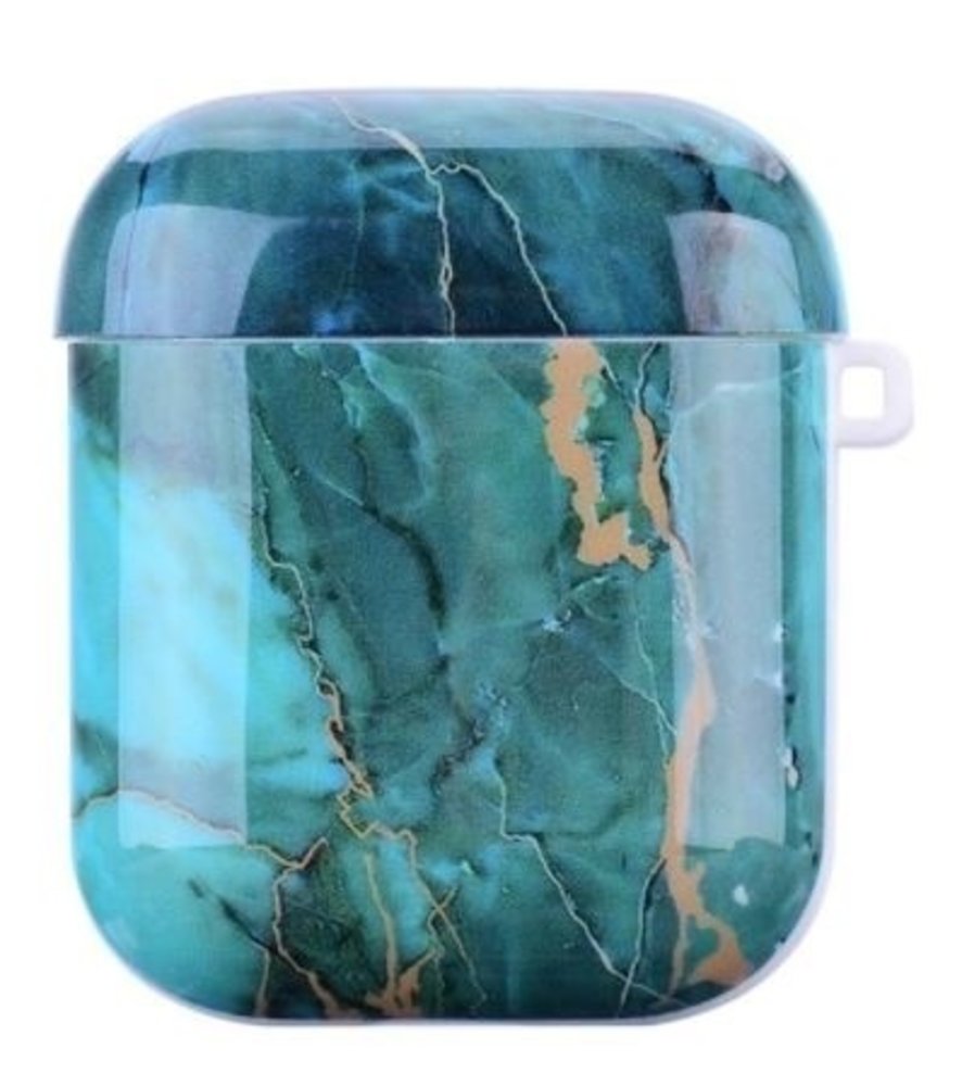 ShieldCase ShieldCase Étui AirPods 2 Glossy Green Marble ShieldCase ShieldCase Étui AirPods 2 Glossy Green Marble