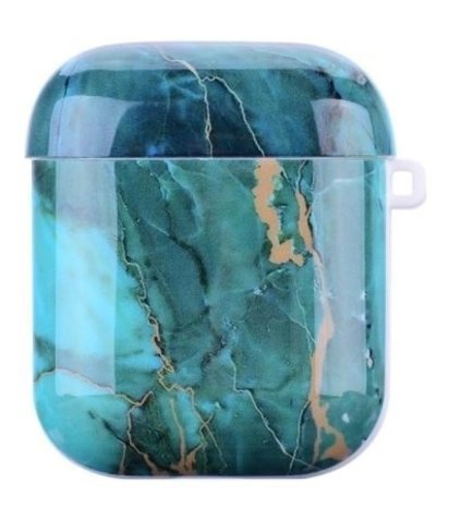 ShieldCase ShieldCase Étui AirPods 2 Glossy Green Marble ShieldCase ShieldCase Étui AirPods 2 Glossy Green Marble