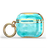 ShieldCase Etui Airpods 3 TPU Marbre aqua doré