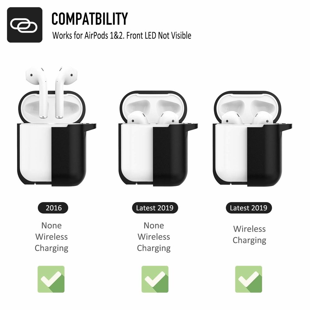 ShieldCase ShieldCase Étui silicone Airpods (noir) ShieldCase ShieldCase Étui silicone Airpods (noir)