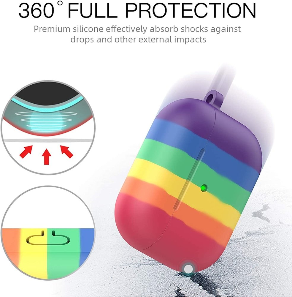 ShieldCase ShieldCase Étui arc-en-ciel Apple Airpods Pro (multicolore) ShieldCase ShieldCase Étui arc-en-ciel Apple Airpods Pro (multicolore)