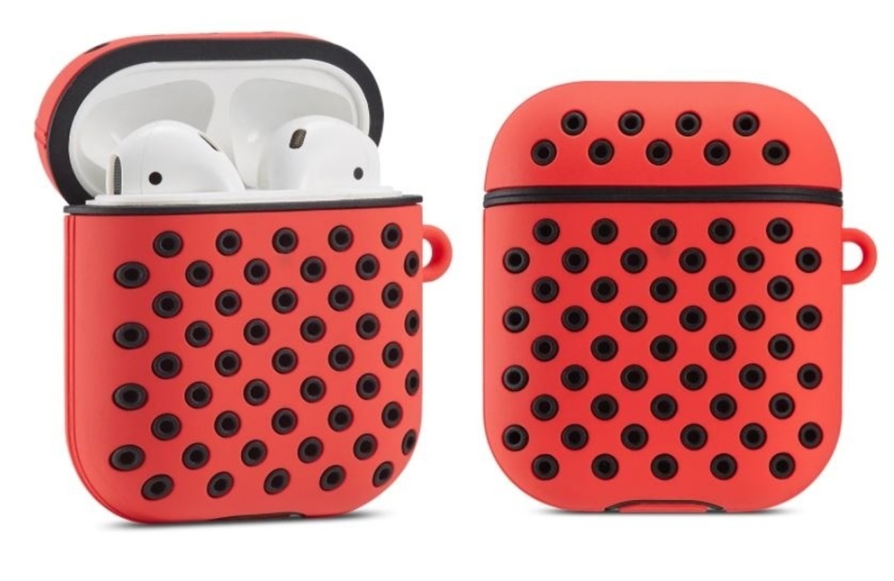 ShieldCase ShieldCase Étui silicone Airpods (rouge/noir) ShieldCase ShieldCase Étui silicone Airpods (rouge/noir)