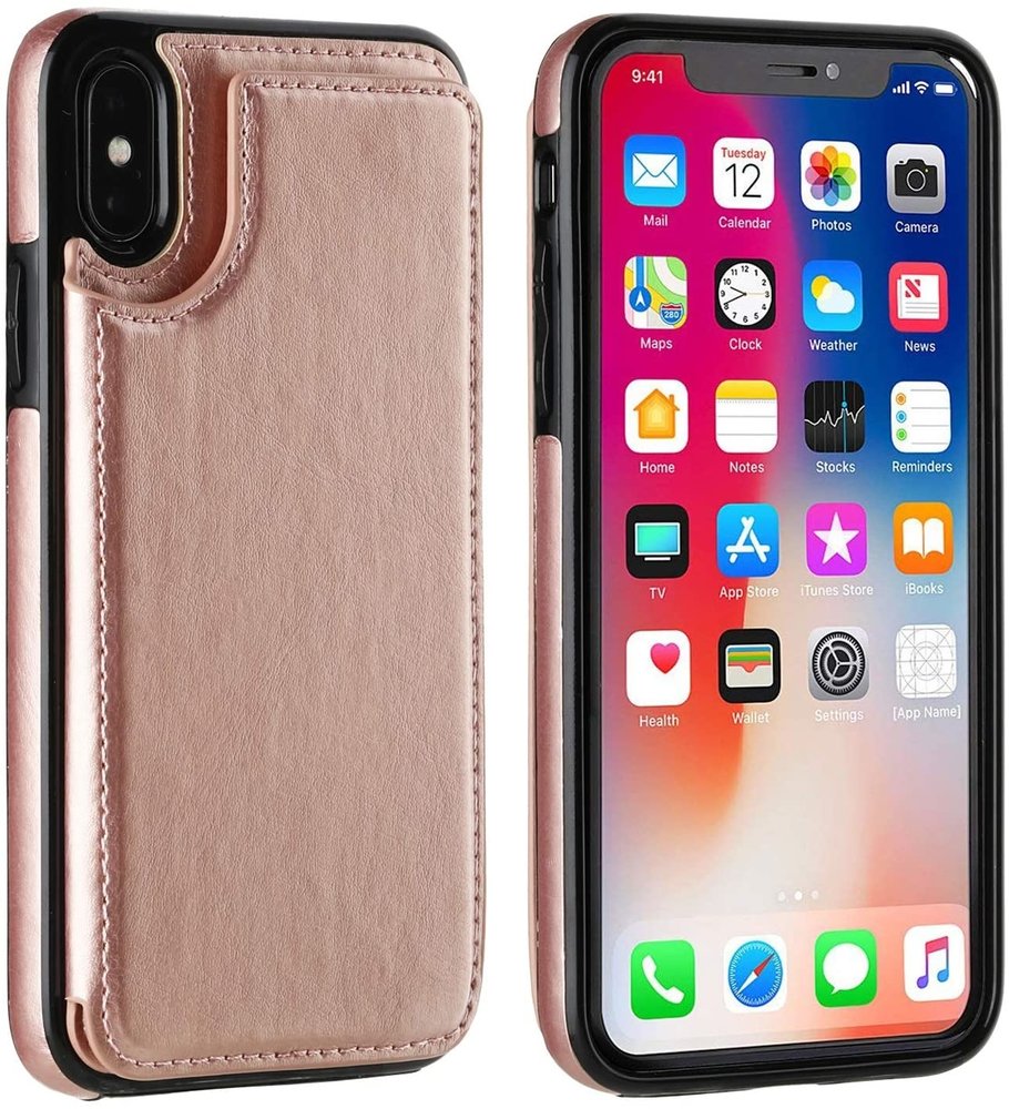 ShieldCase ShieldCase Étui portefeuille iPhone X / Xs (rose) ShieldCase ShieldCase Étui portefeuille iPhone X / Xs (rose)
