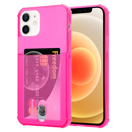 ShieldCase Coque ShieldCase Shock avec porte-cartes iPhone 12 - 6,1 pouces - Rose ShieldCase Coque ShieldCase Shock avec porte-cartes iPhone 12 - 6,1 pouces - Rose
