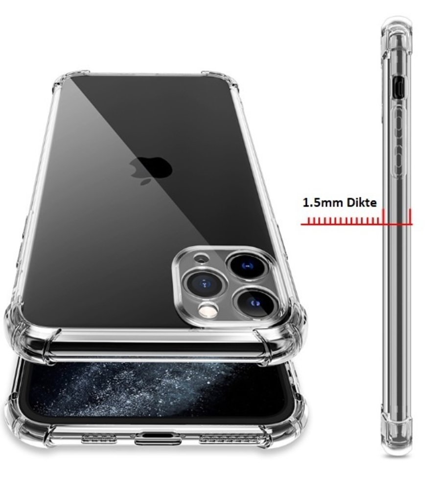 ShieldCase Coque ShieldCase Shock avec protection appareil photo TPU iPhone 12 - 6,1 pouces (transparente)