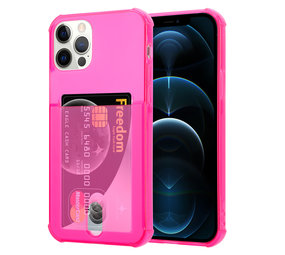 ShieldCase Coque antichoc porte-cartes iPhone 12 Pro - 6,1 pouces - Rose