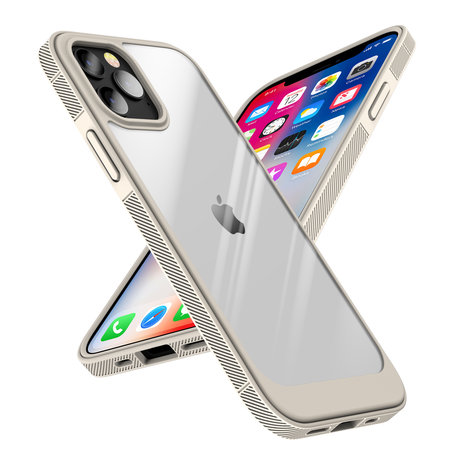 ShieldCase ShieldCase Coque iPhone 13 Pro TPU avec bordure (beige/transparent) ShieldCase ShieldCase Coque iPhone 13 Pro TPU avec bordure (beige/transparent)