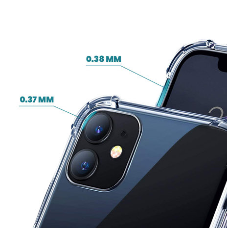 ShieldCase Shieldcase Silicone Shock coque TPU iPhone 12 Mini (transparente)