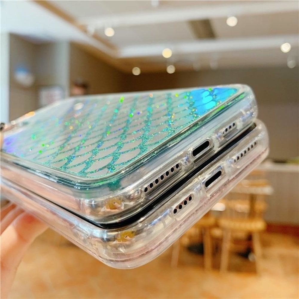 ShieldCase ShieldCase Coque pailletée vert cascade iPhone X/ Xs ShieldCase ShieldCase Coque pailletée vert cascade iPhone X/ Xs