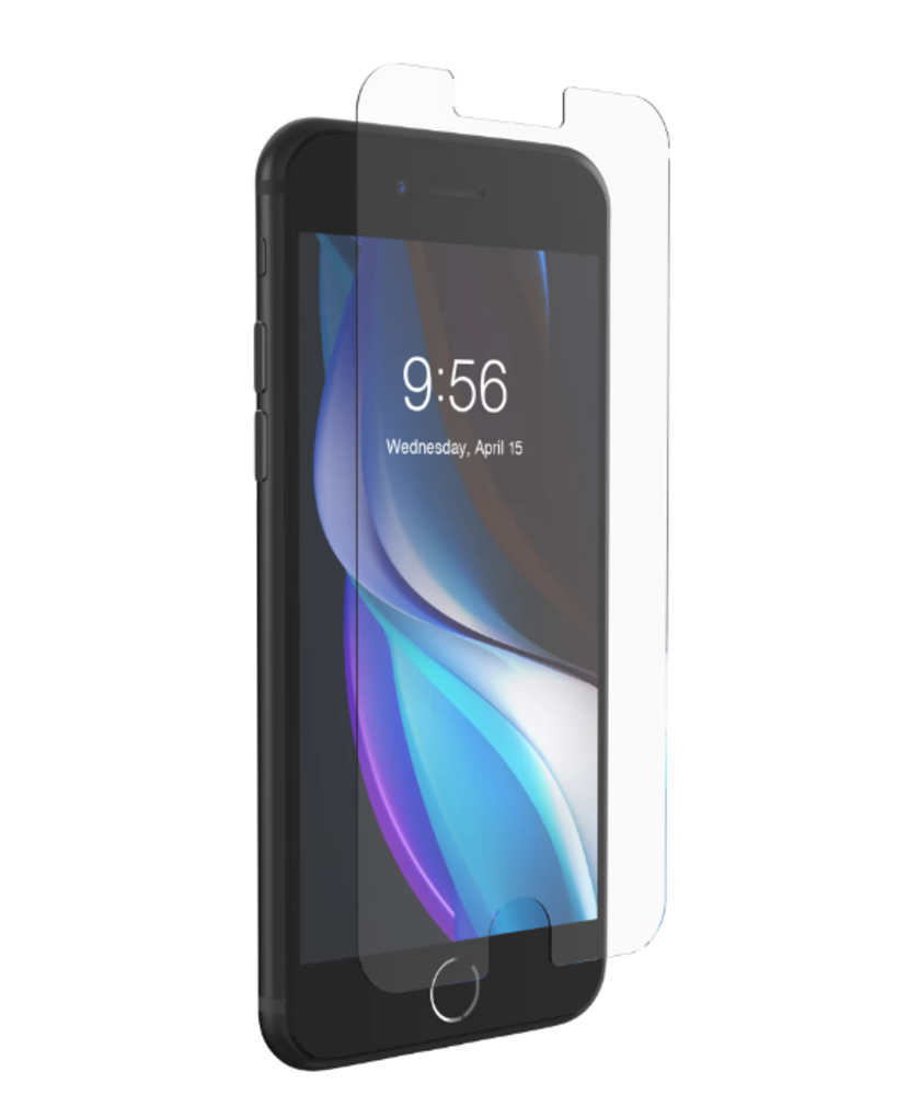 Zagg Film de protection d'écran InvisibleShield Glass Elite+ pour iPhone SE, 8, 7, 6(s).