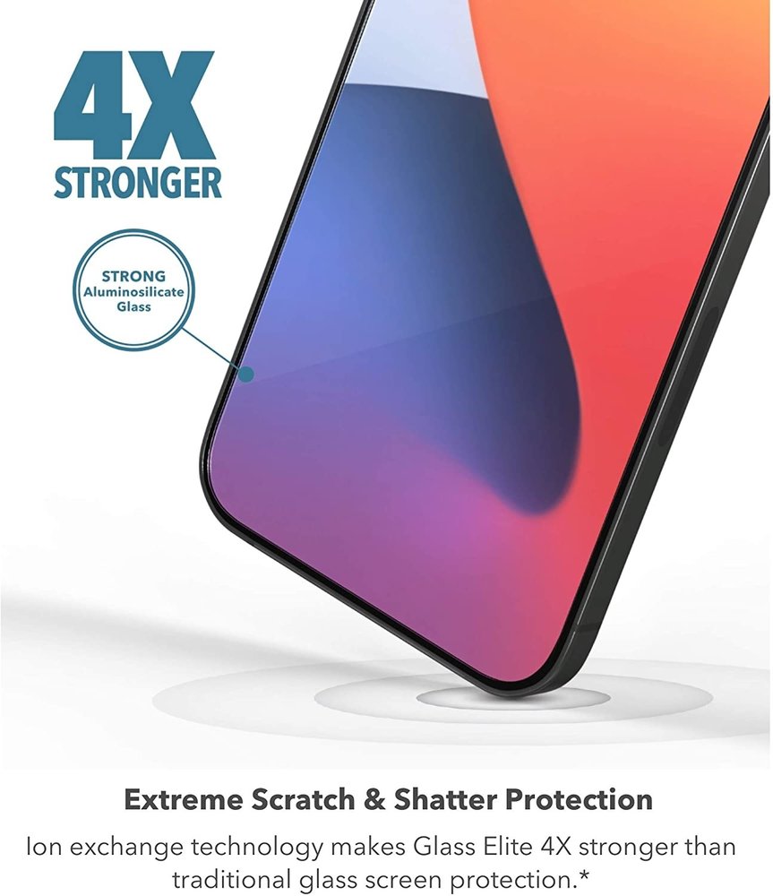 Zagg Protection d'écran InvisibleShield Glass Elite VisionGuard+ pour iPhone 12 Pro Max Zagg Protection d'écran InvisibleShield Glass Elite VisionGuard+ pour iPhone 12 Pro Max