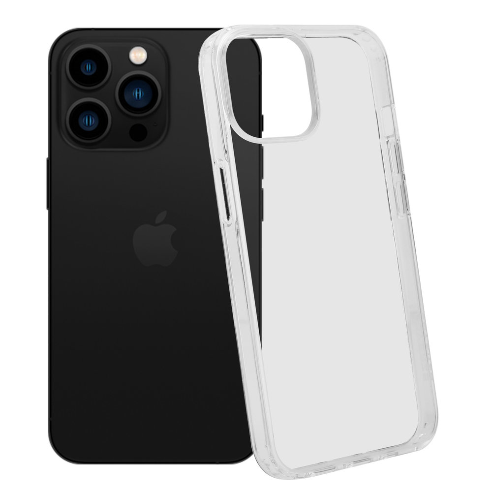 Coque IPhone 14 Pro Max Transparente Anti-Choc - 2 Protections Écran + 2 Protections Caméra Incluses - PC + TPU - Clair