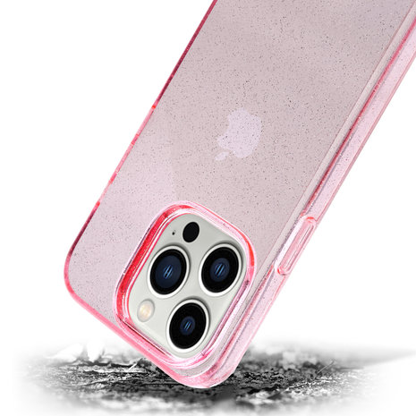 ShieldCase ShieldCase Coque iPhone 14 Pro TPU Glitter (rose) ShieldCase ShieldCase Coque iPhone 14 Pro TPU Glitter (rose)