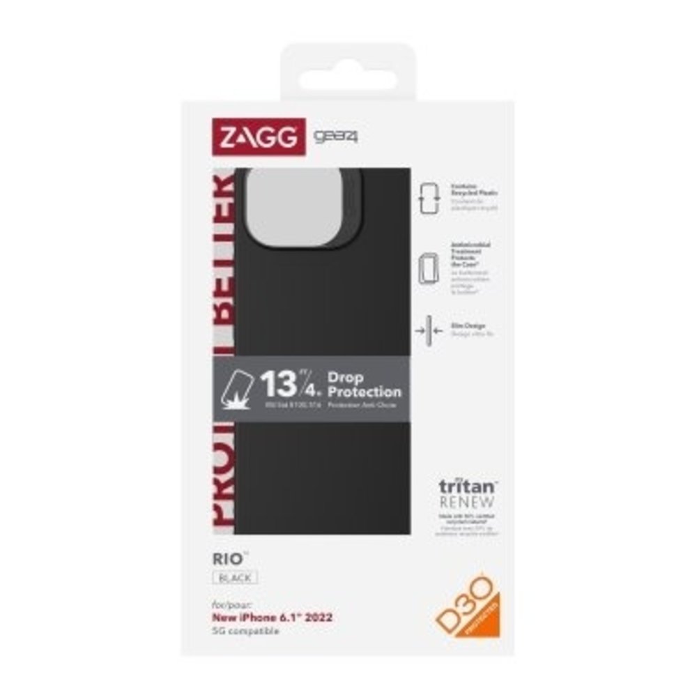 Zagg Gear4 Rio iPhone 14 coque (noir) Zagg Gear4 Rio iPhone 14 coque (noir)