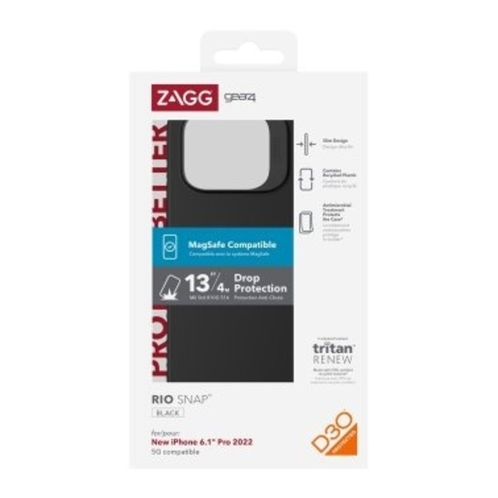 Zagg Gear4 Rio Snap iPhone 14 Pro coque (noir) Zagg Gear4 Rio Snap iPhone 14 Pro coque (noir)