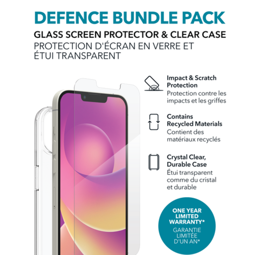 Zagg iFrogz Defence Glass iPhone 14 protection écran Zagg iFrogz Defence Glass iPhone 14 protection écran