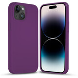 Coverzs Coque silicone solide iPhone 14 (violet)