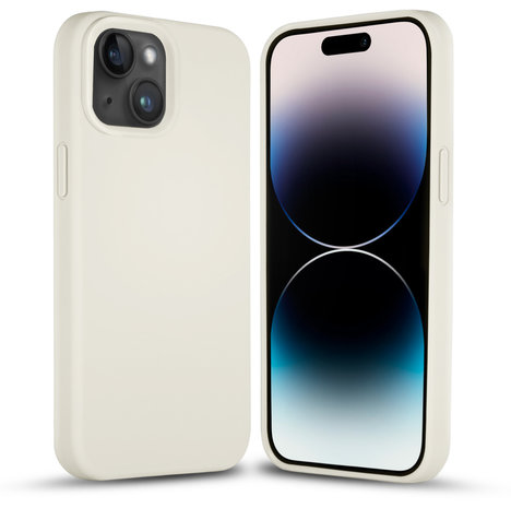 Coverzs Coverzs Coque silicone solide iPhone 14 (sable)