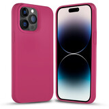 Coverzs Coque silicone solide iPhone 14 Pro Max (rose)