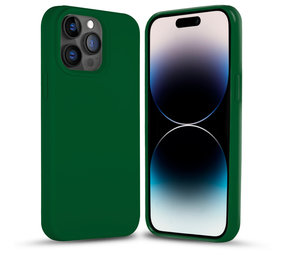 Coverzs Coque silicone solide iPhone 14 Pro Max (vert)