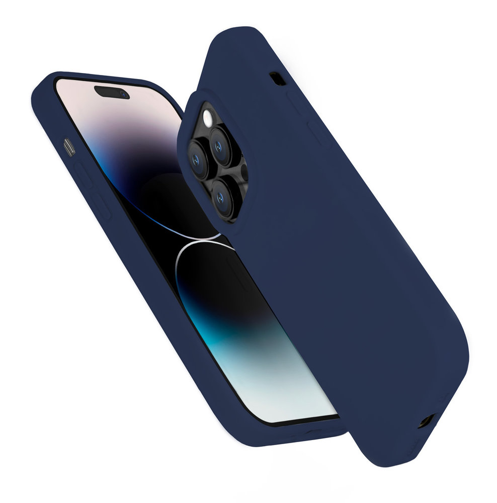 Coverzs Coverzs Coque silicone solide iPhone 14 Pro Max (bleu marine) Coverzs Coverzs Coque silicone solide iPhone 14 Pro Max (bleu marine)
