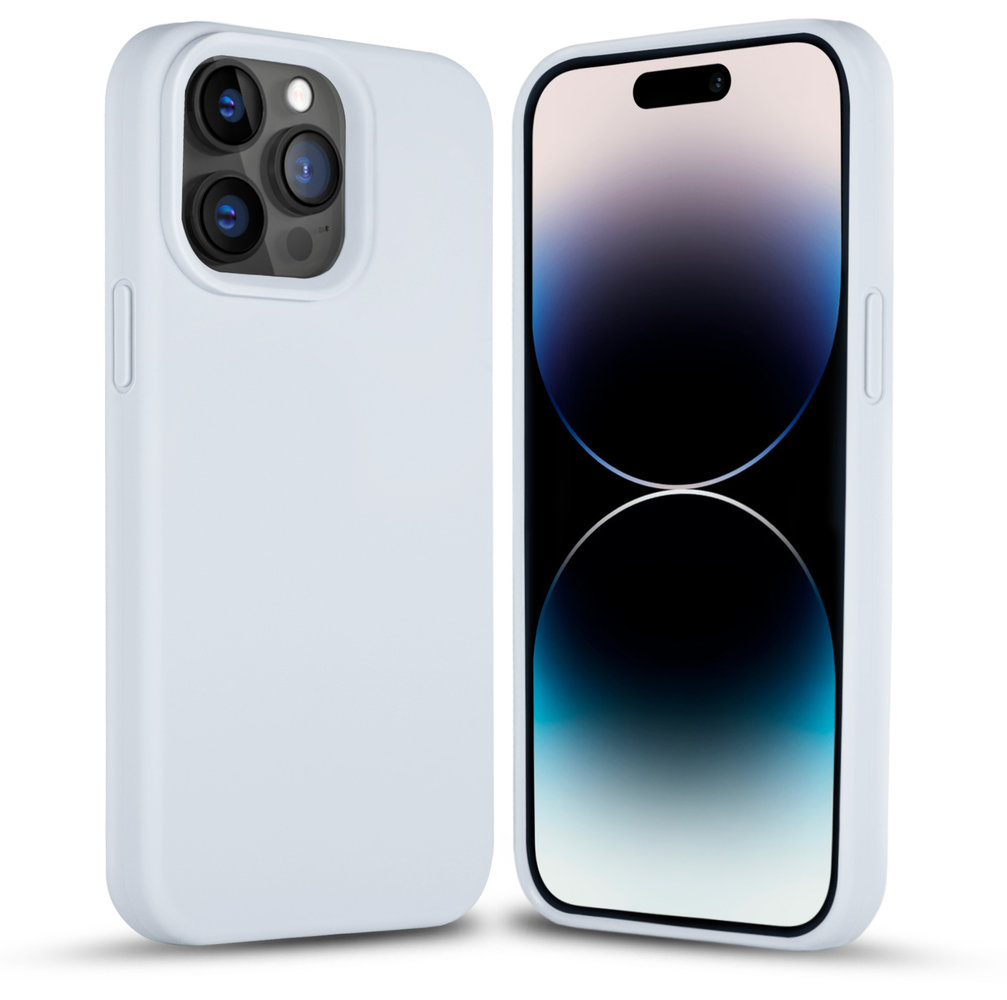 Coverzs Coverzs Coque silicone solide iPhone 14 Pro Max (bleu pastel)