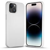 Coverzs Coque silicone solide iPhone 14 Plus (blanche)