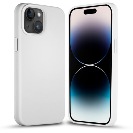 Coverzs Coverzs Coque silicone solide iPhone 14 Plus (blanche)