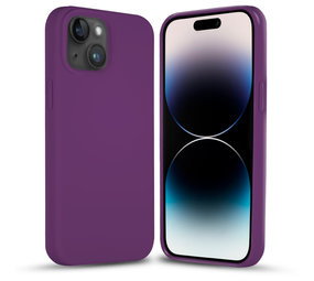 Coverzs Coque silicone solide iPhone 14 Plus (violet)
