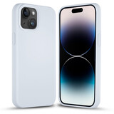 Coverzs Coque silicone solide iPhone 14 Plus (bleu pastel)