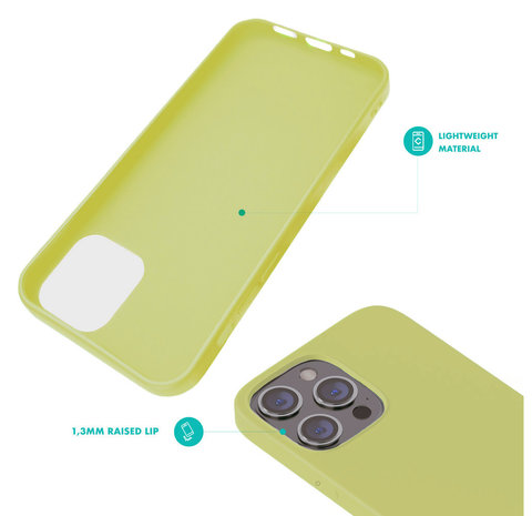 Ceezs Ceezs Coque iPhone 13 Pro Max silicone (vert clair)